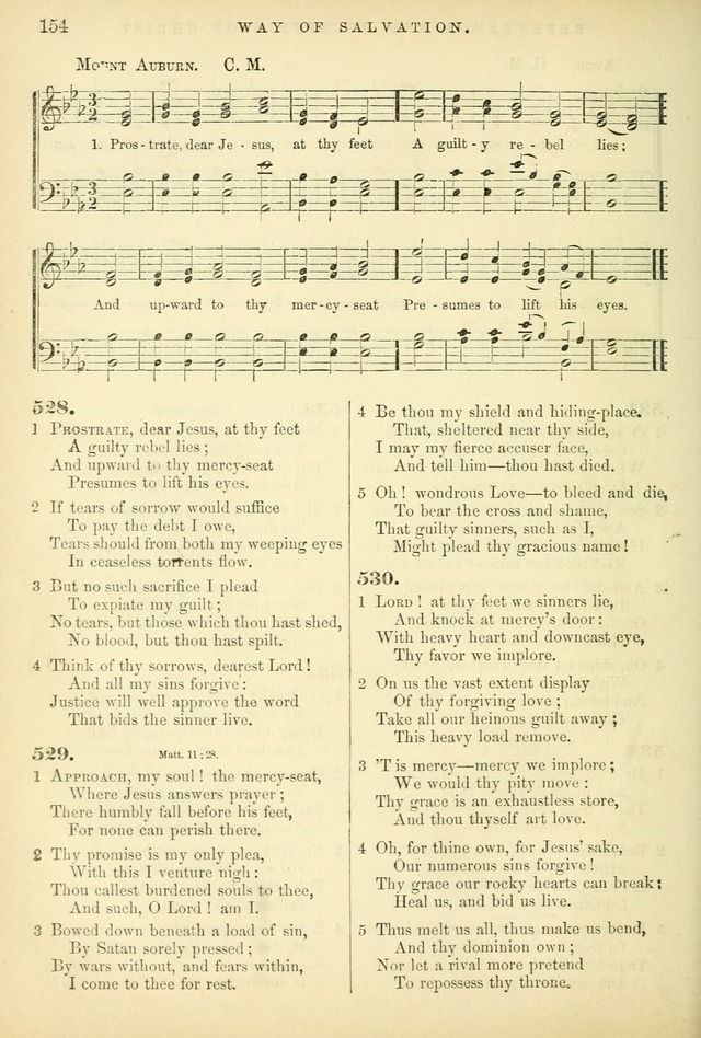 Songs for the Sanctuary, or Hymns and Tunes for Christian Worship page 154