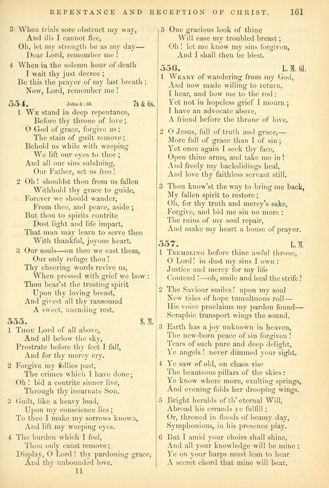 Songs for the Sanctuary, or Hymns and Tunes for Christian Worship page 161
