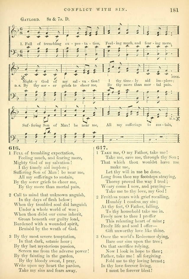 Songs for the Sanctuary, or Hymns and Tunes for Christian Worship page 181