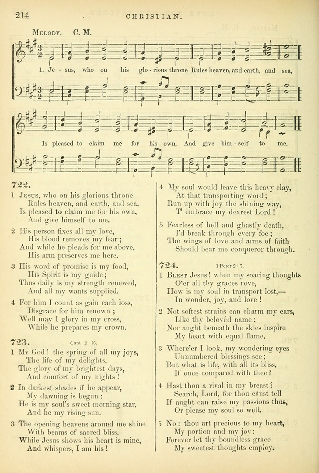 Songs for the Sanctuary, or Hymns and Tunes for Christian Worship page 214