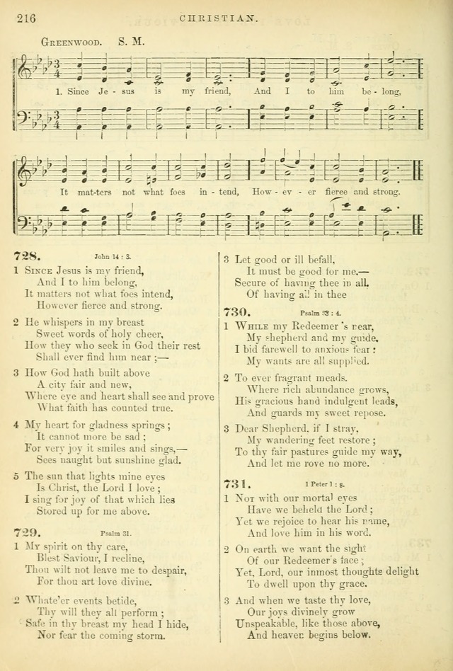 Songs for the Sanctuary, or Hymns and Tunes for Christian Worship page 216
