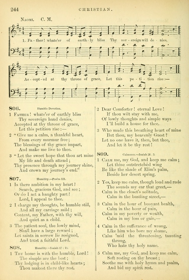Songs for the Sanctuary, or Hymns and Tunes for Christian Worship page 244