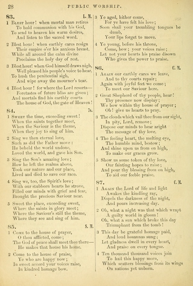 Songs for the Sanctuary, or Hymns and Tunes for Christian Worship page 28