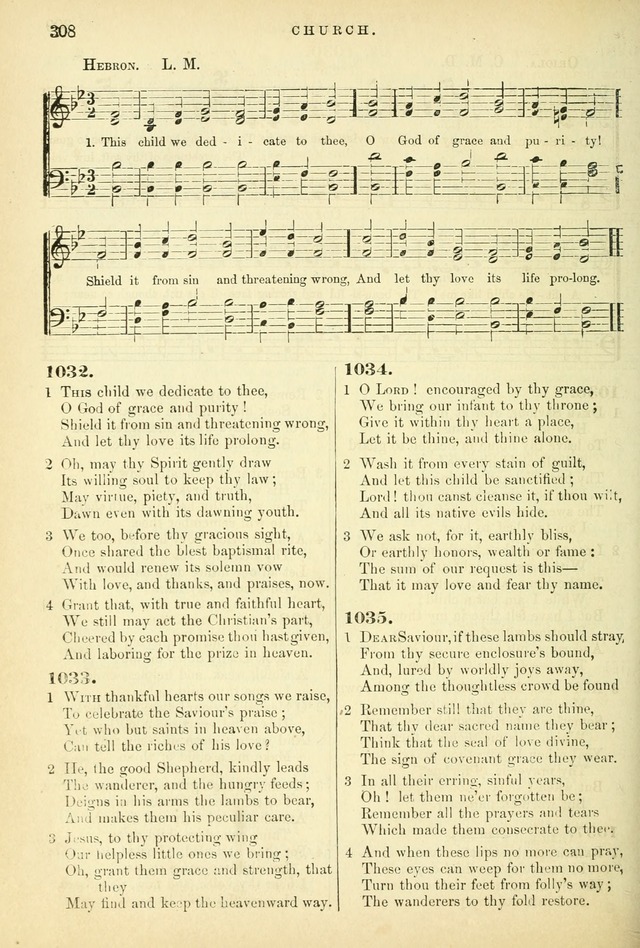 Songs for the Sanctuary, or Hymns and Tunes for Christian Worship page 308