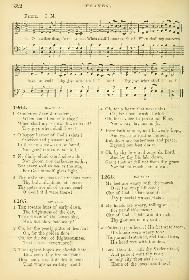 Songs for the Sanctuary, or Hymns and Tunes for Christian Worship page 382