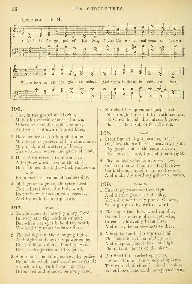 Songs for the Sanctuary, or Hymns and Tunes for Christian Worship page 58