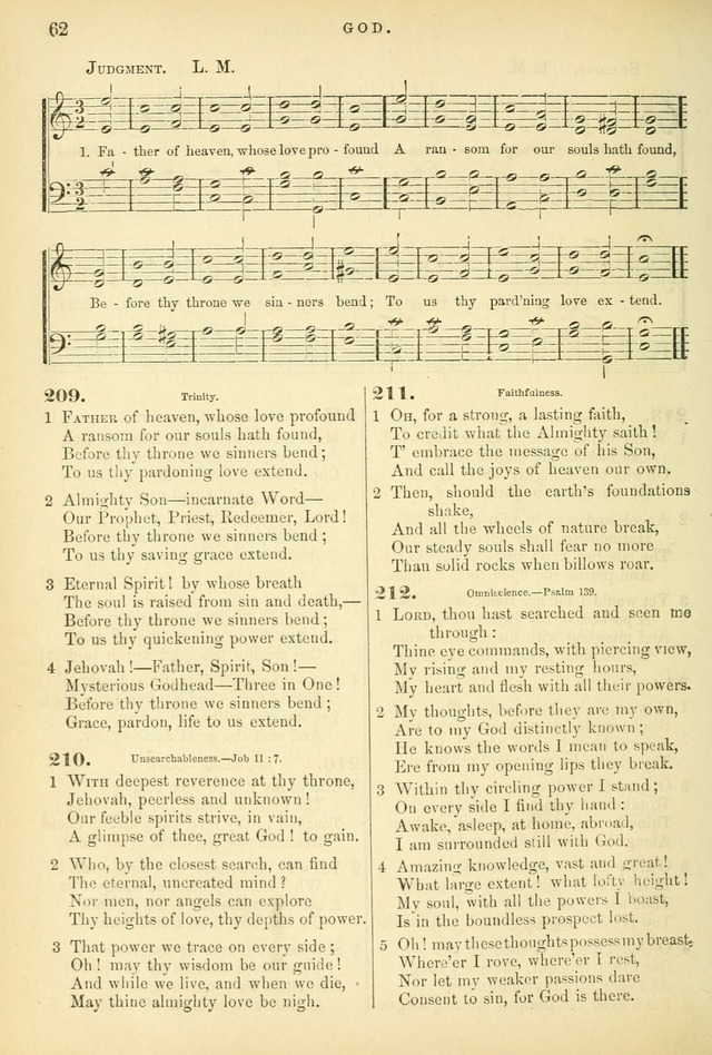 Songs for the Sanctuary, or Hymns and Tunes for Christian Worship page 62