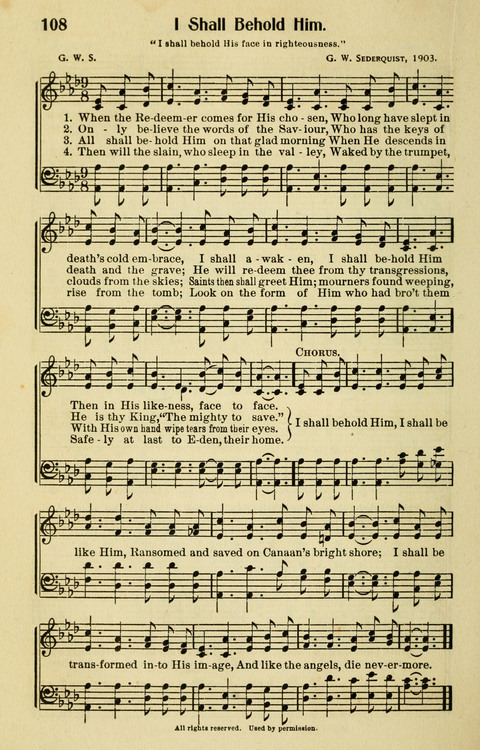 Songs for Service: in Church and Home page 108