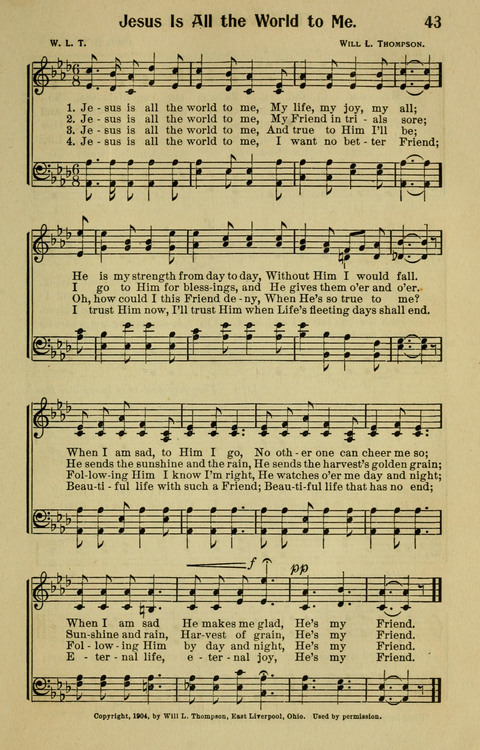 Songs for Service: in Church and Home page 43