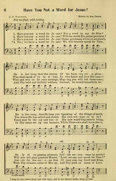 Songs for Service: in Church and Home page 8
