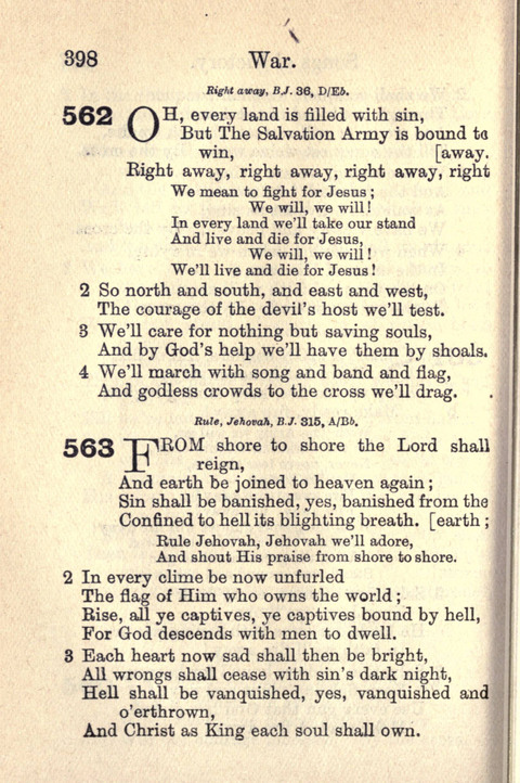 Salvation Army Songs page 398