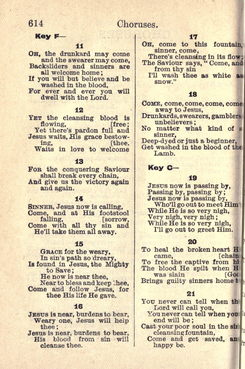 Salvation Army Songs page 614
