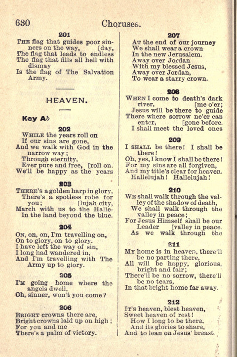 Salvation Army Songs page 630