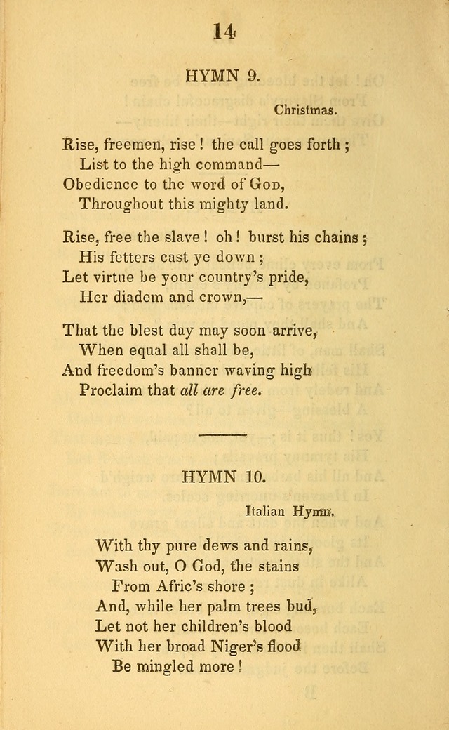 A Selection of Anti-Slavery Hymns: for the use of the friends of emancipation page 10