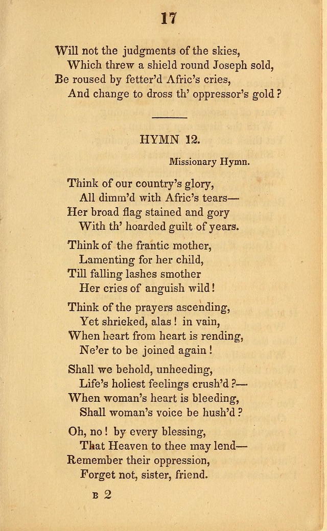 A Selection of Anti-Slavery Hymns: for the use of the friends of emancipation page 13