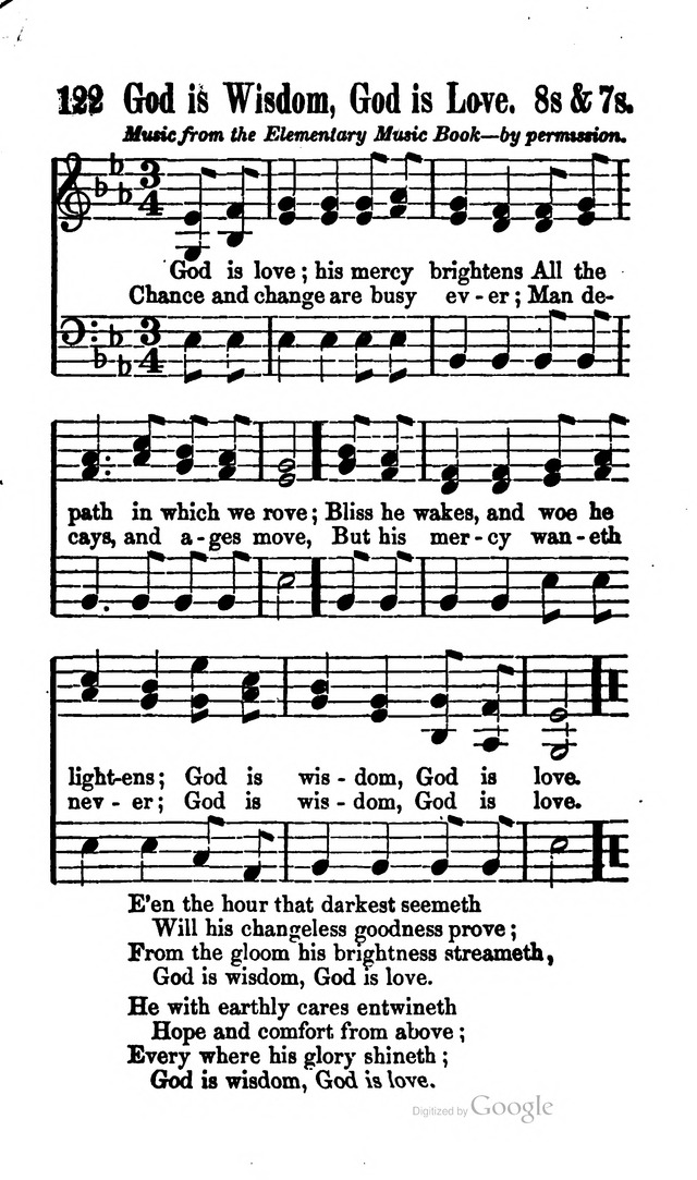 A Service Book: with a selection of tunes and hymns for Sabbath schools (6th ed.) page 122