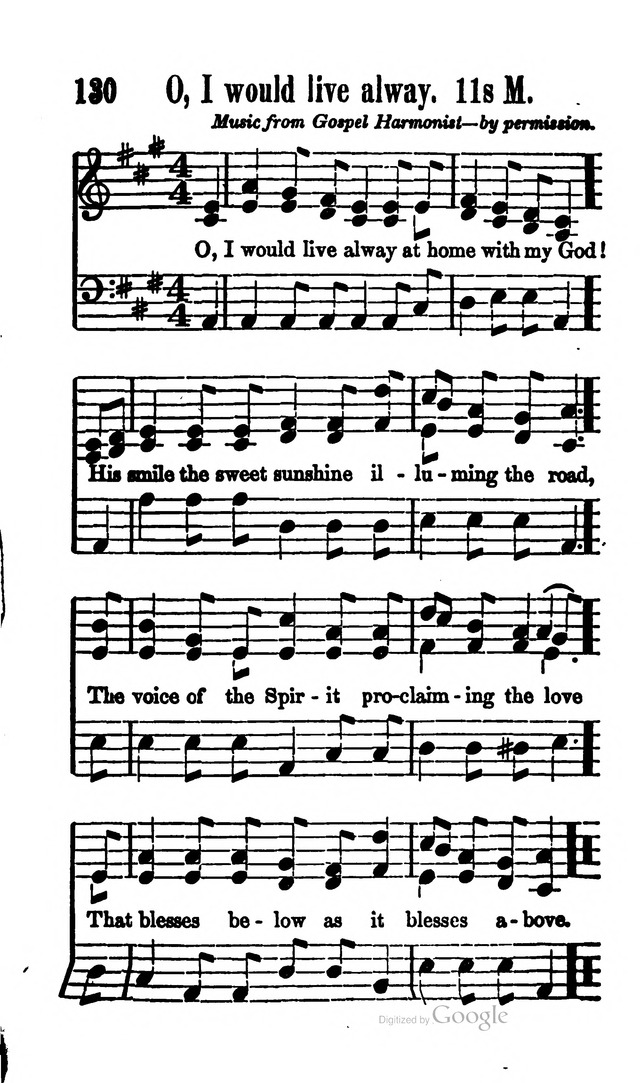 A Service Book: with a selection of tunes and hymns for Sabbath schools (6th ed.) page 130