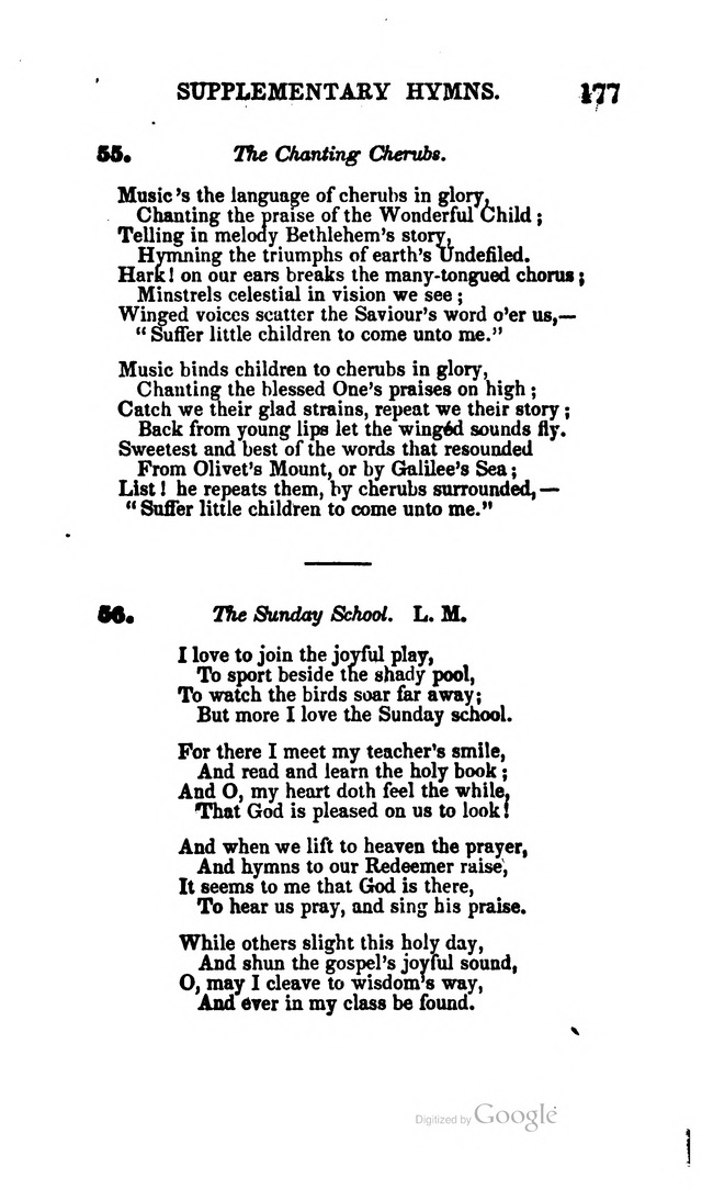 A Service Book: with a selection of tunes and hymns for Sabbath schools (6th ed.) page 177