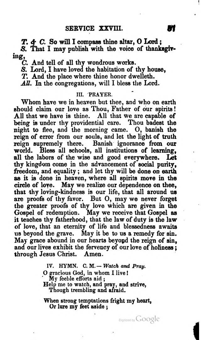 A Service Book: with a selection of tunes and hymns for Sabbath schools (6th ed.) page 57