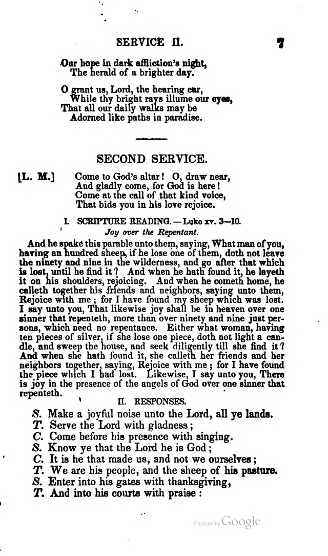 A Service Book: with a selection of tunes and hymns for Sabbath schools (6th ed.) page 7