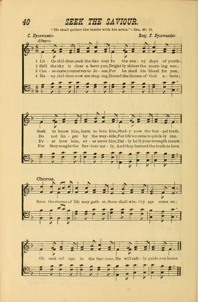 Sabbath Bells: for the Sunday-school and for prayer, praise, and gospel meetings page 40