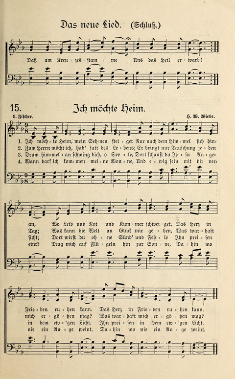 Sänger-Bote: ein Liederbuch für Kirche und Haus page 15