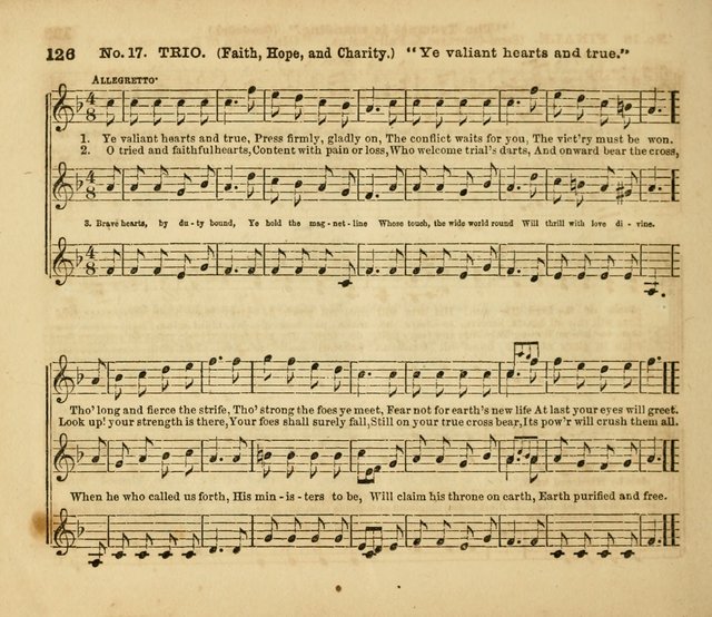 The Silver Chime: a cluster of Sabbath school melodies, tunes, sentences, chants, etc., for the use of children and teachers in their school exercises, devotions, and recreations, to which is added... page 126