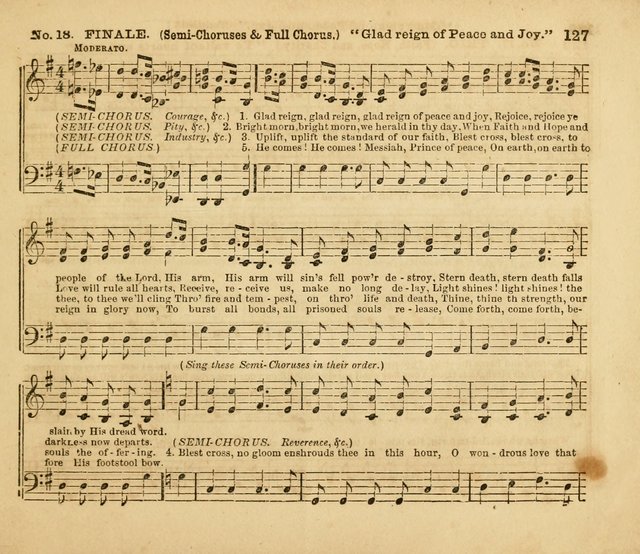 The Silver Chime: a cluster of Sabbath school melodies, tunes, sentences, chants, etc., for the use of children and teachers in their school exercises, devotions, and recreations, to which is added... page 127