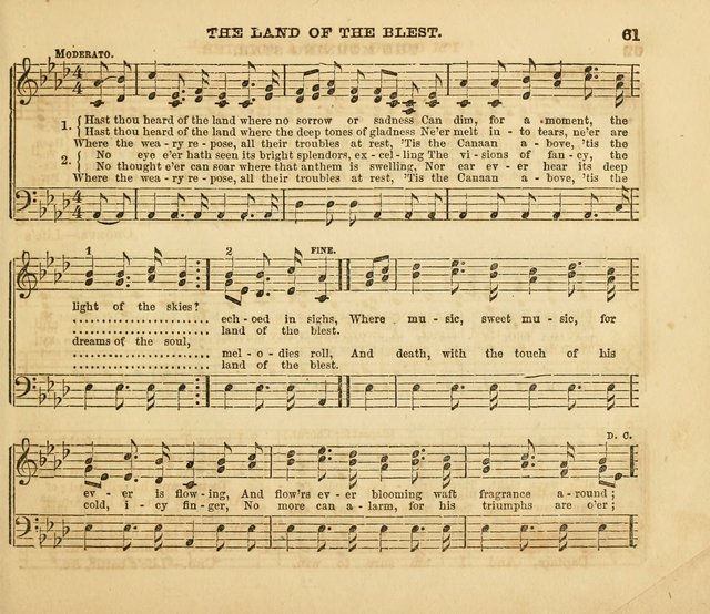 The Silver Chime: a cluster of Sabbath school melodies, tunes, sentences, chants, etc., for the use of children and teachers in their school exercises, devotions, and recreations, to which is added... page 59