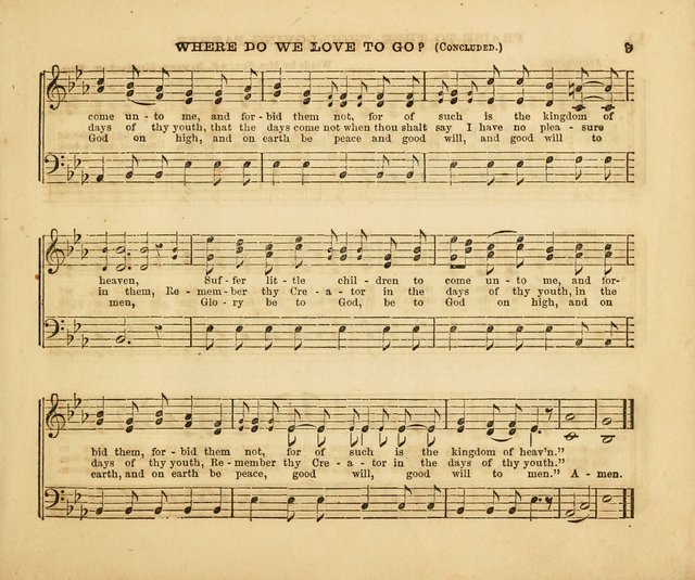 The Silver Chime: a cluster of Sabbath school melodies, tunes, sentences, chants, etc., for the use of children and teachers in their school exercises, devotions, and recreations, to which is added... page 7