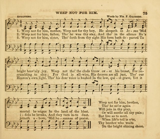 The Silver Chime: a cluster of Sabbath school melodies, tunes, sentences, chants, etc., for the use of children and teachers in their school exercises, devotions, and recreations, to which is added... page 73