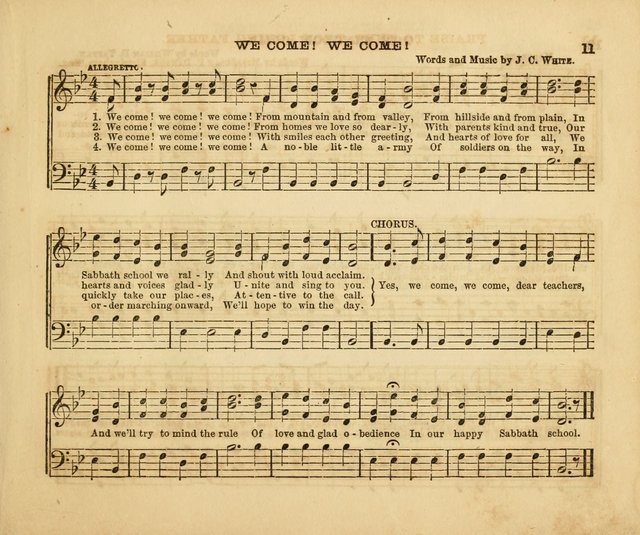 The Silver Chime: a cluster of Sabbath school melodies, tunes, sentences, chants, etc., for the use of children and teachers in their school exercises, devotions, and recreations, to which is added... page 9