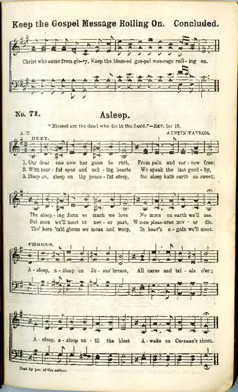 Song Crown: A new compilation of Sweet Gospel Songs page 71