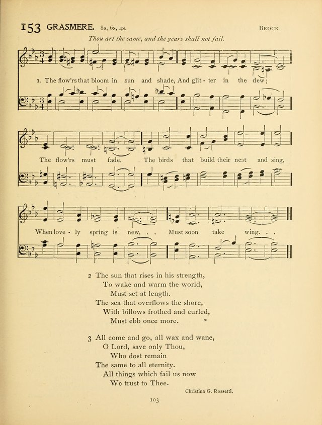 School and College Hymnal: a collection of hymns and of selections for responsive readings page 105