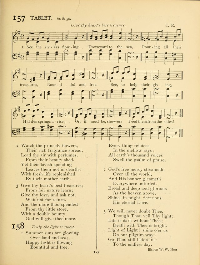 School and College Hymnal: a collection of hymns and of selections for responsive readings page 109