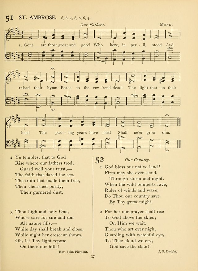 School and College Hymnal: a collection of hymns and of selections for responsive readings page 37