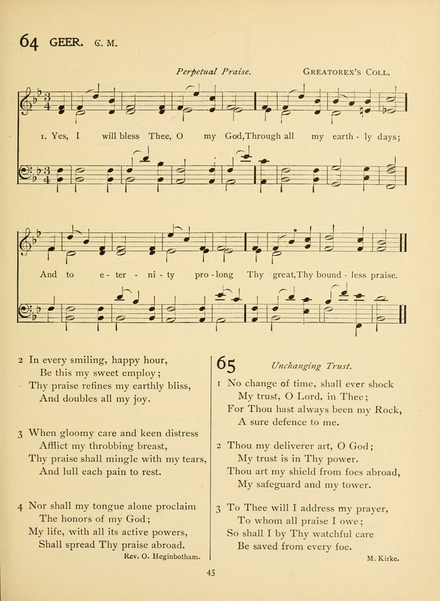 School and College Hymnal: a collection of hymns and of selections for responsive readings page 47