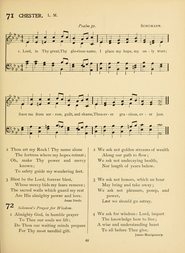 School and College Hymnal: a collection of hymns and of selections for responsive readings page 51