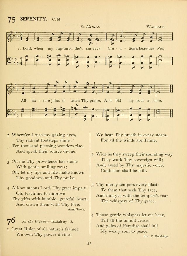 School and College Hymnal: a collection of hymns and of selections for responsive readings page 53
