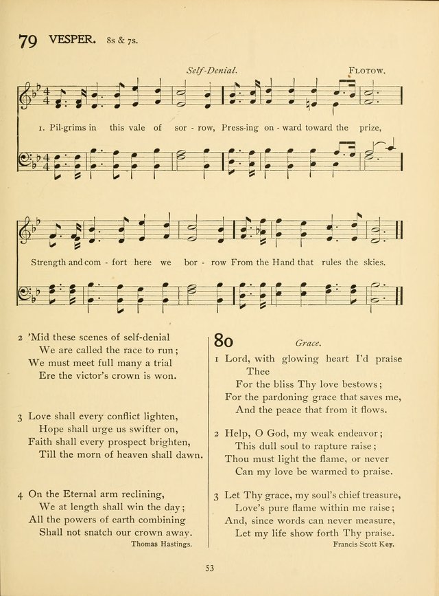 School and College Hymnal: a collection of hymns and of selections for responsive readings page 55