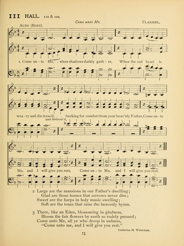 School and College Hymnal: a collection of hymns and of selections for responsive readings page 75