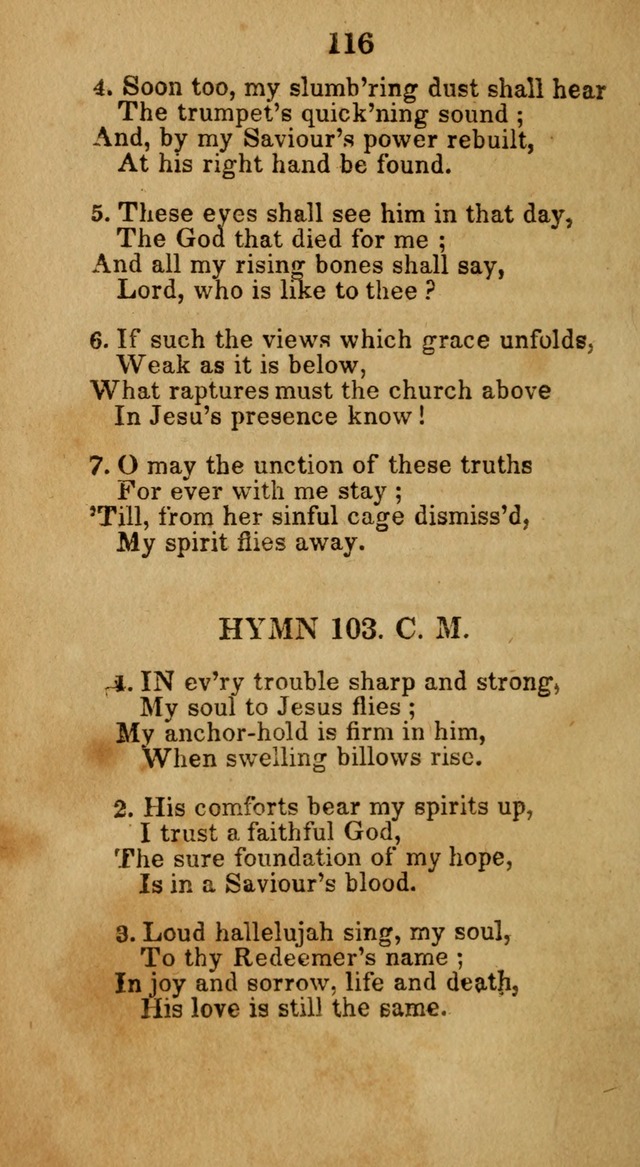 Social and Camp-meeting Songs, for the Pious (9th ed. enl.) page 116