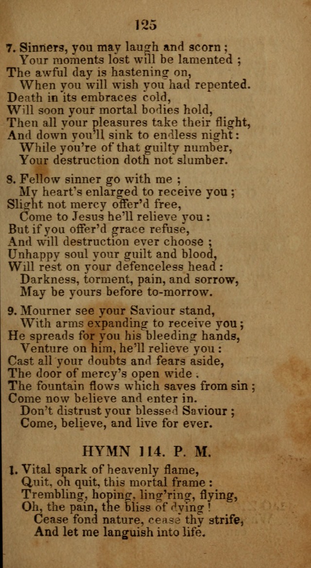 Social and Camp-meeting Songs, for the Pious (9th ed. enl.) page 125