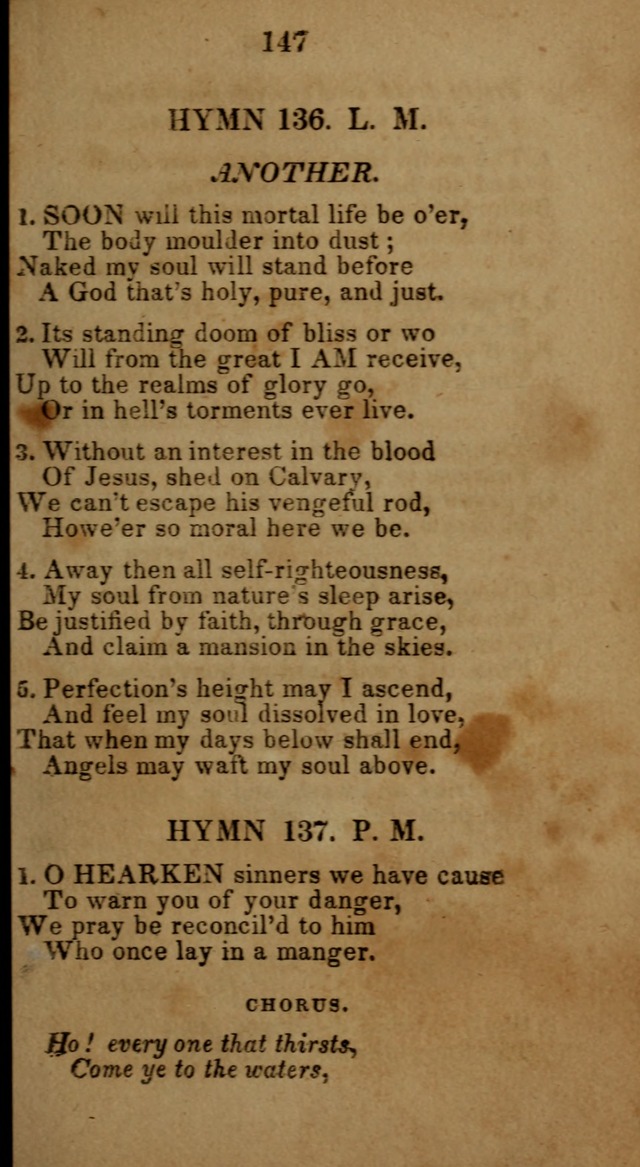 Social and Camp-meeting Songs, for the Pious (9th ed. enl.) page 147