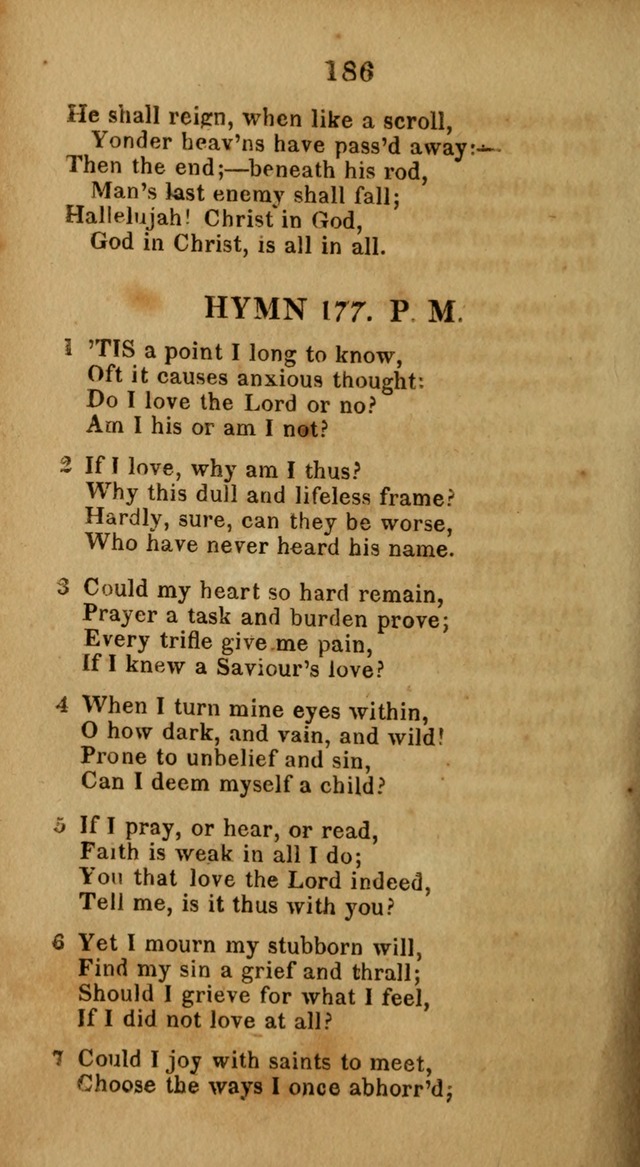 Social and Camp-meeting Songs, for the Pious (9th ed. enl.) page 186