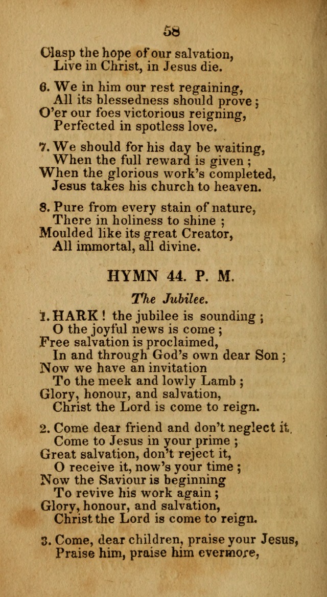 Social and Camp-meeting Songs, for the Pious (9th ed. enl.) page 58