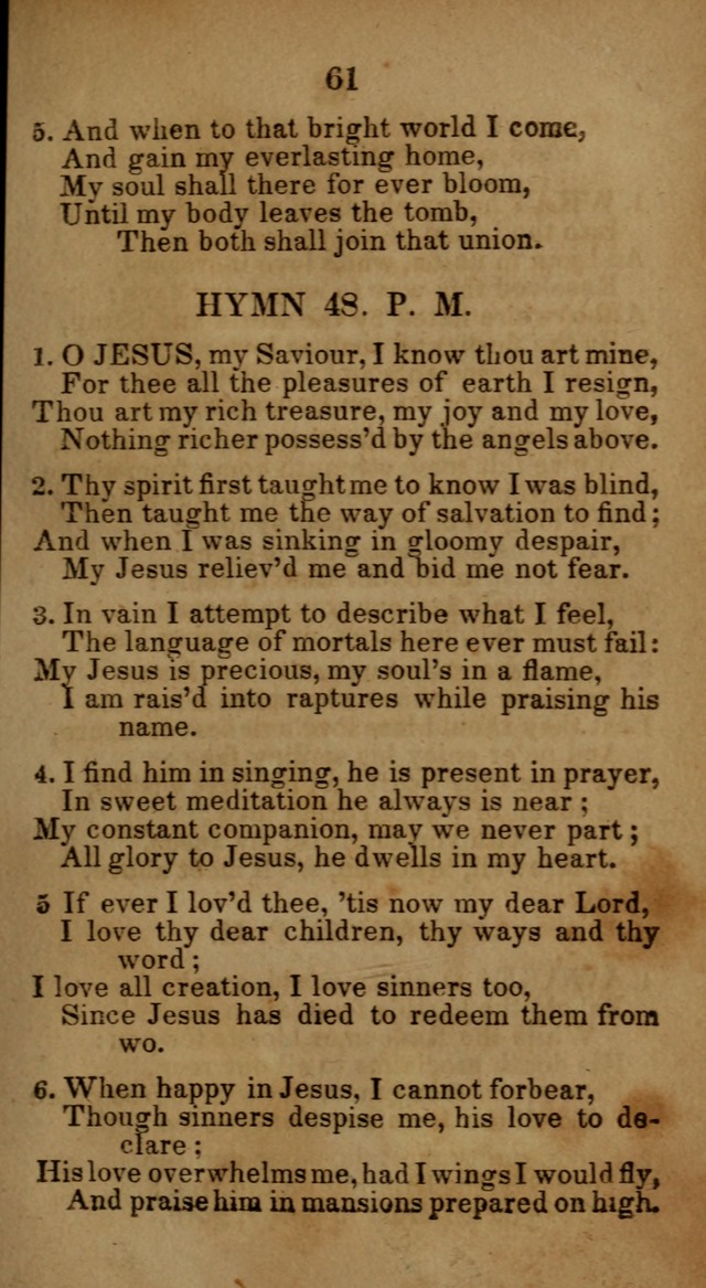 Social and Camp-meeting Songs, for the Pious (9th ed. enl.) page 61