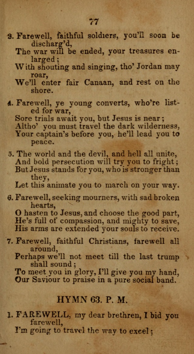 Social and Camp-meeting Songs, for the Pious (9th ed. enl.) page 77