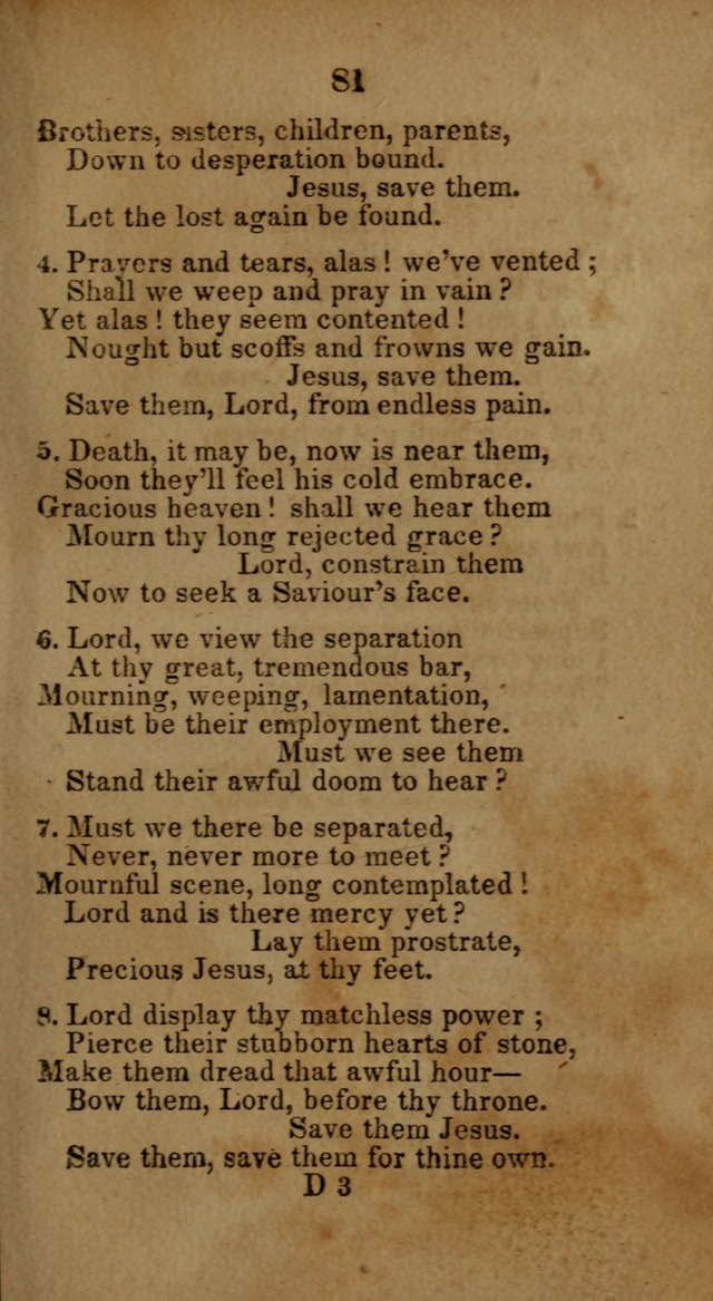 Social and Camp-meeting Songs, for the Pious (9th ed. enl.) page 81