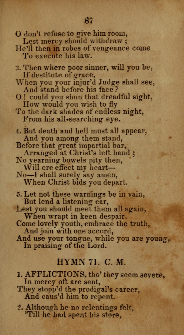 Social and Camp-meeting Songs, for the Pious (9th ed. enl.) page 87